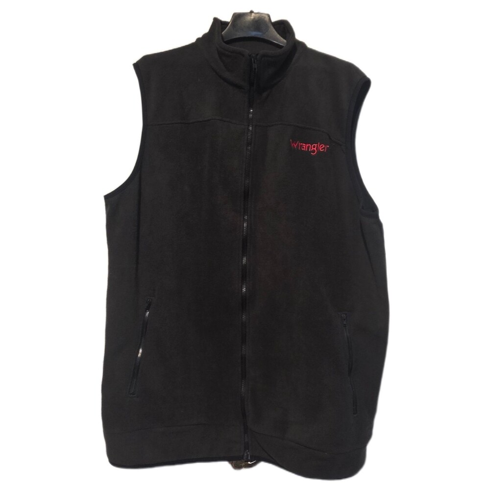 Wrangler Men’s XLT Polar Fleece Vest Cobalt Charcoal Full Zip Big Tall NWT